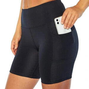 New! Bally Total Fitness Women's High Rise Pocket Shorts XL